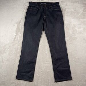 Mott & Bow Men's Jeans Rivington Raw Straight Denim Dark Wash 33x32 Blue